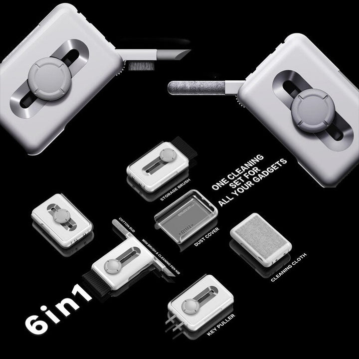 Lisslune | 6in1 Ultimate Retractable Earphone Keyboard Cleaning Brush
