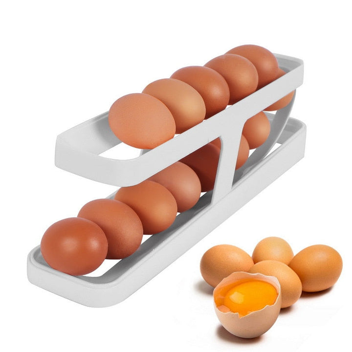 Lisslune | Automatic Egg Rolling Holder Organizer Rack
