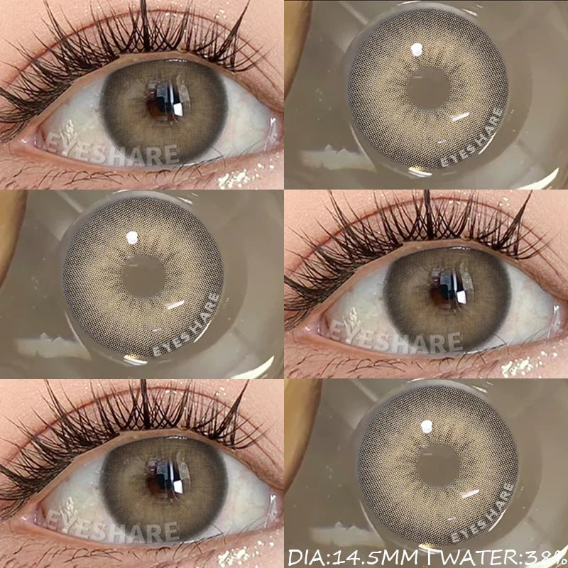 Rynx | Colored Contact Lenses for Eyes Gray Pupil Lens Fashion Blue Eye Contacts Green Lenses Brown Lenses Yearly 2 Pieces/Pair