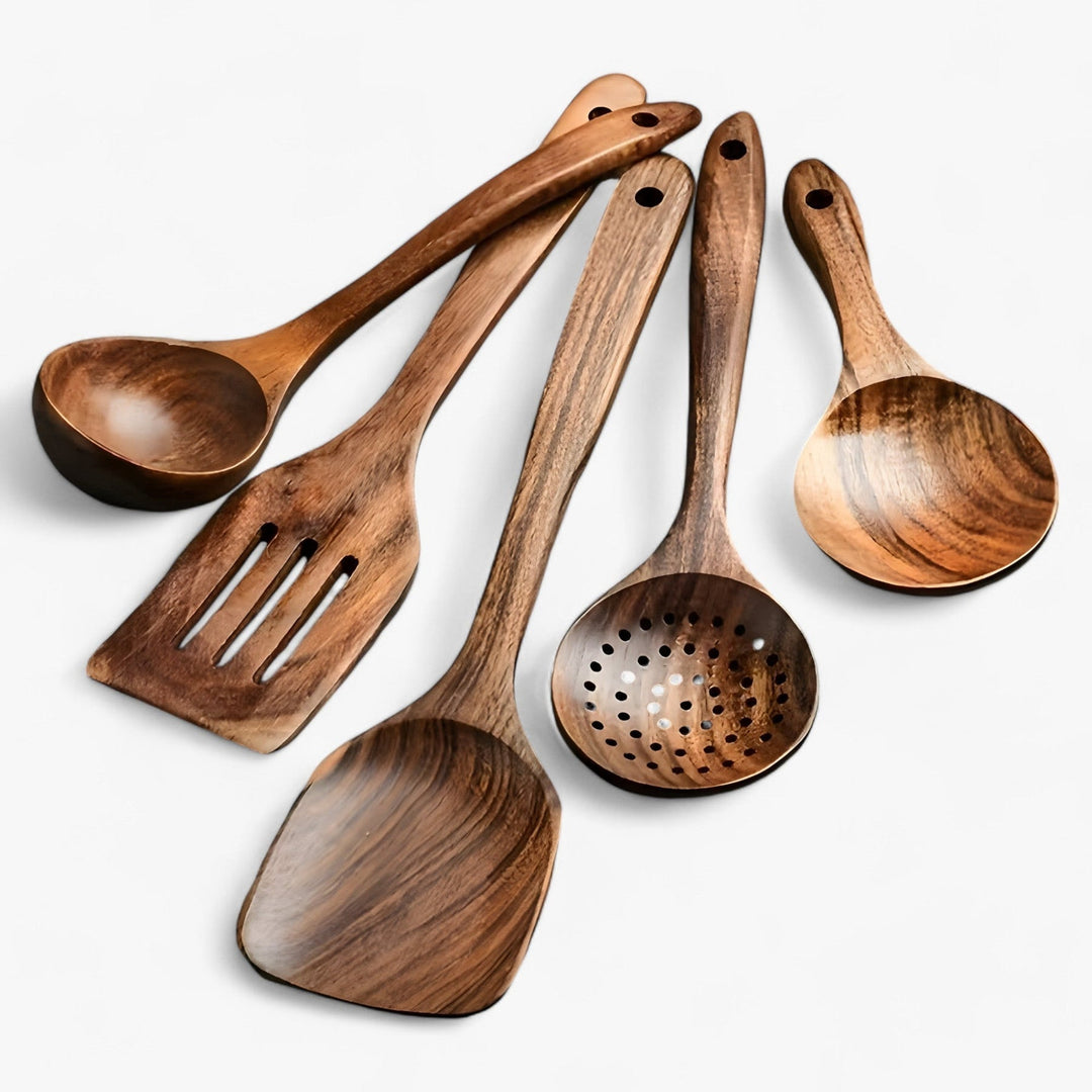Lisslune | EcoWood Kitchen Utensil Set made of Wood with 11 Pieces