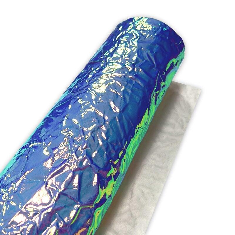 Lisslune | Shining crumpled holographic PU synthetic leather for creative creations