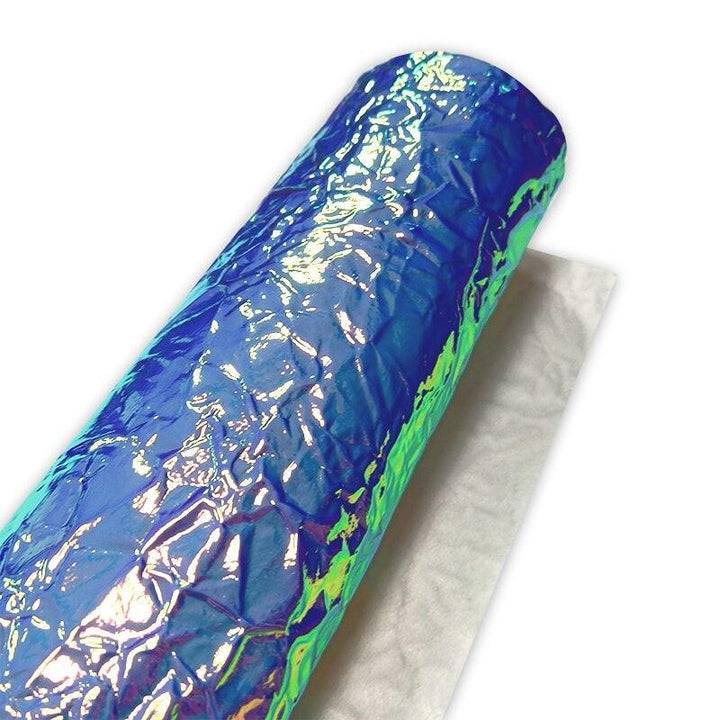 Lisslune | Shining crumpled holographic PU synthetic leather for creative creations