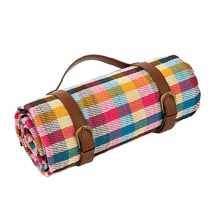 Lisslune | NovaPlaid | Waterproof Foldable Picnic Blanket with Carry Strap