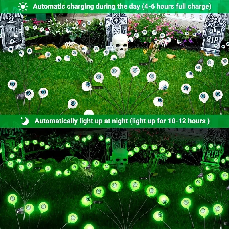 Rynx | 1 Piece Halloween Eye Light String Lights, Solar Powered, Courtyard, Garden, Horror, Decoration, Lawn, Ground, Plug Light