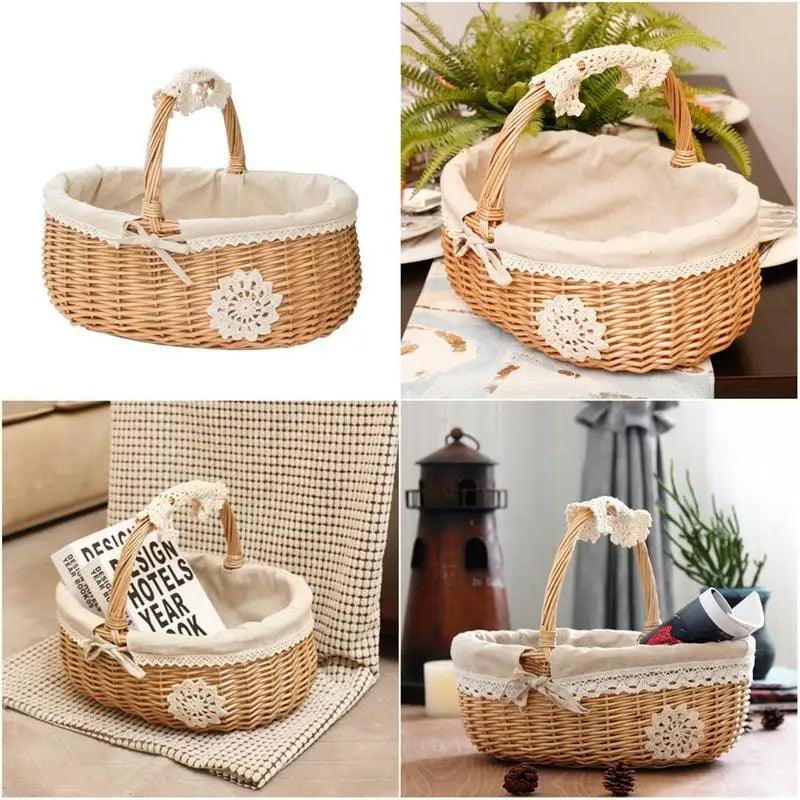 Lisslune | Eco-Chic Handmade Rattan Storage Basket with Washable Liner