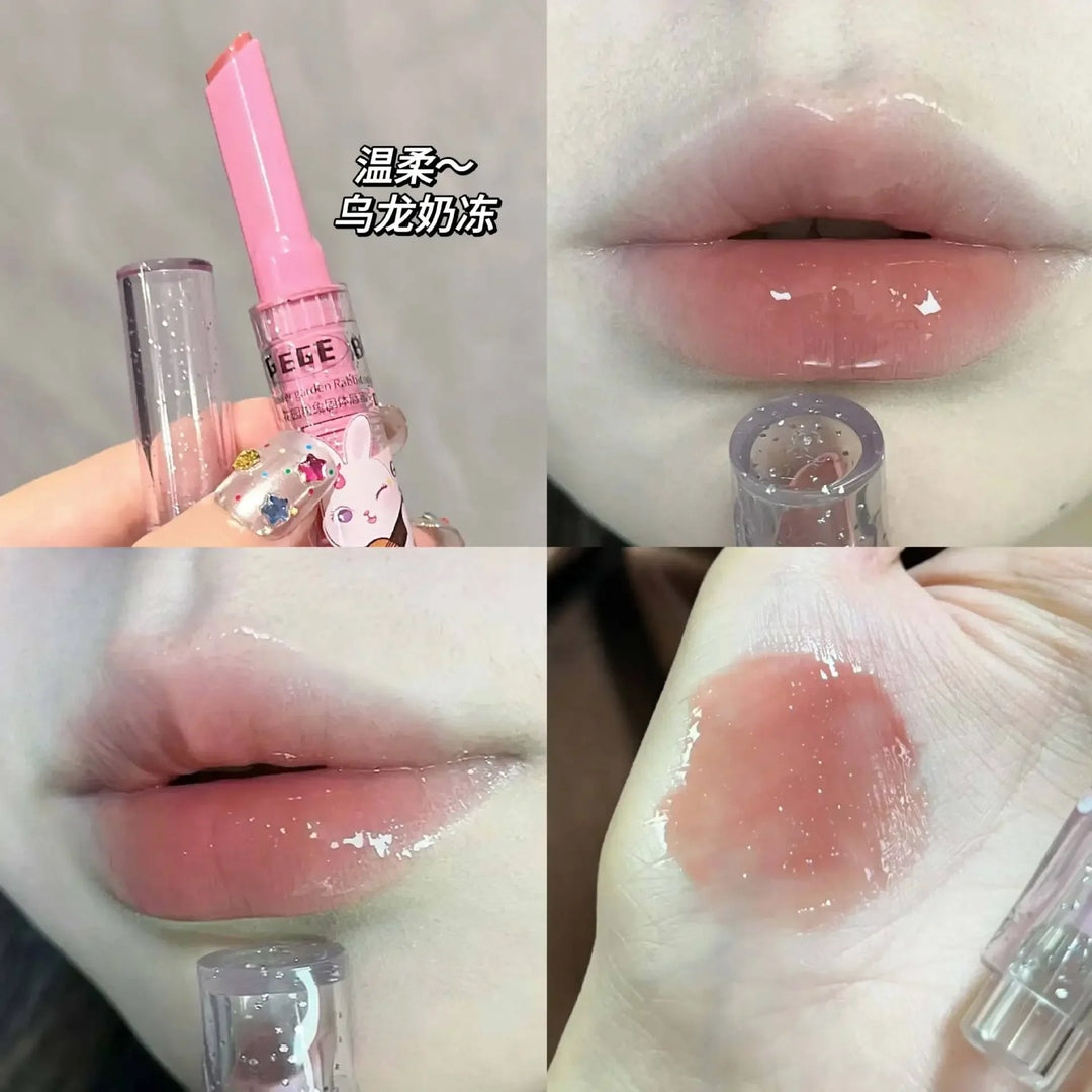 Rynx | Mirror Lacquer Solid Lip Lacquer Tint Flower Water Light Heart Shape Lipstick Sweet Rabbit Jelly Lipstick Korean Lip Tint Makeup