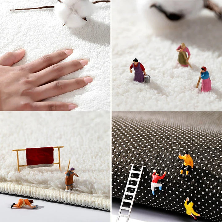 Rynx | Fashion irregular nightstand bedroom rug modern line art fluffy soft living room rugs rugs room tapis 러그 tapete ковер