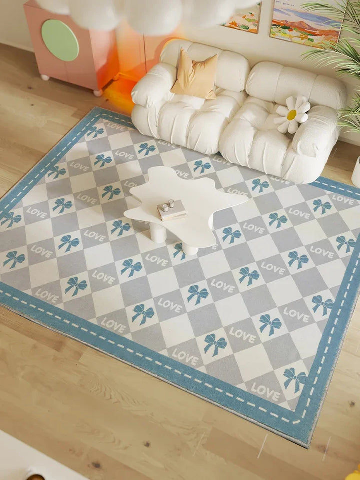 Rynx | Funny cute flower rug Minimalist children's room decor rug Comfortable soft bedroom rugs living room sofa living room rugs carpet