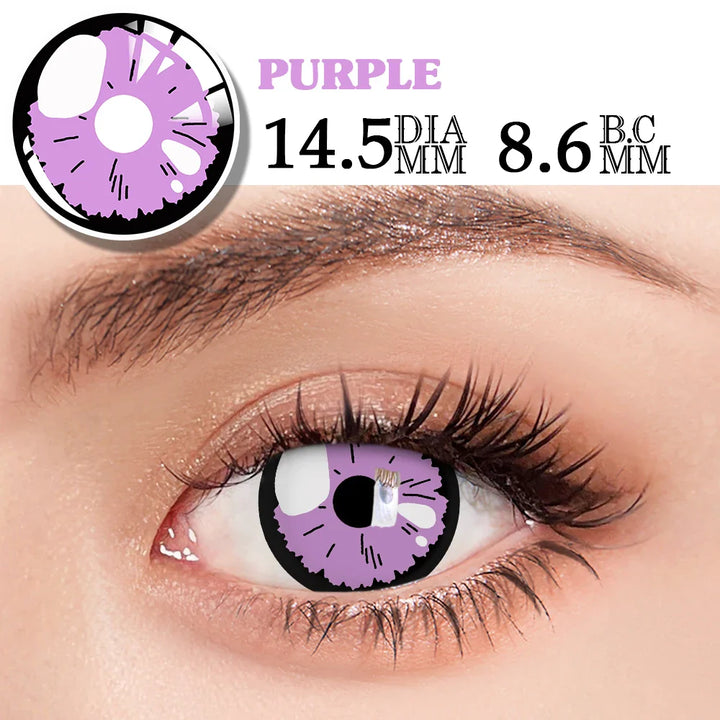 Rynx | Halloween Cosplay Colored Contact Lenses for the Eyes Anime Purple Lenses y2k Eye Lenses Anime Accessories for Hoshino
