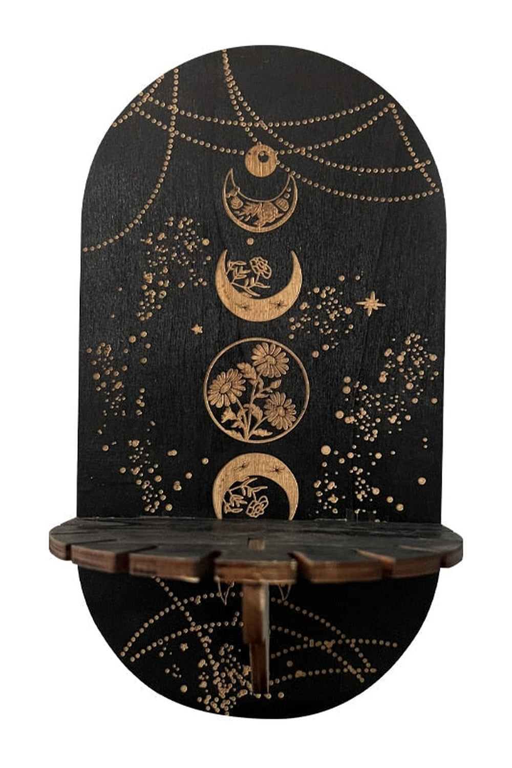 Lisslune | black hanging shelf system