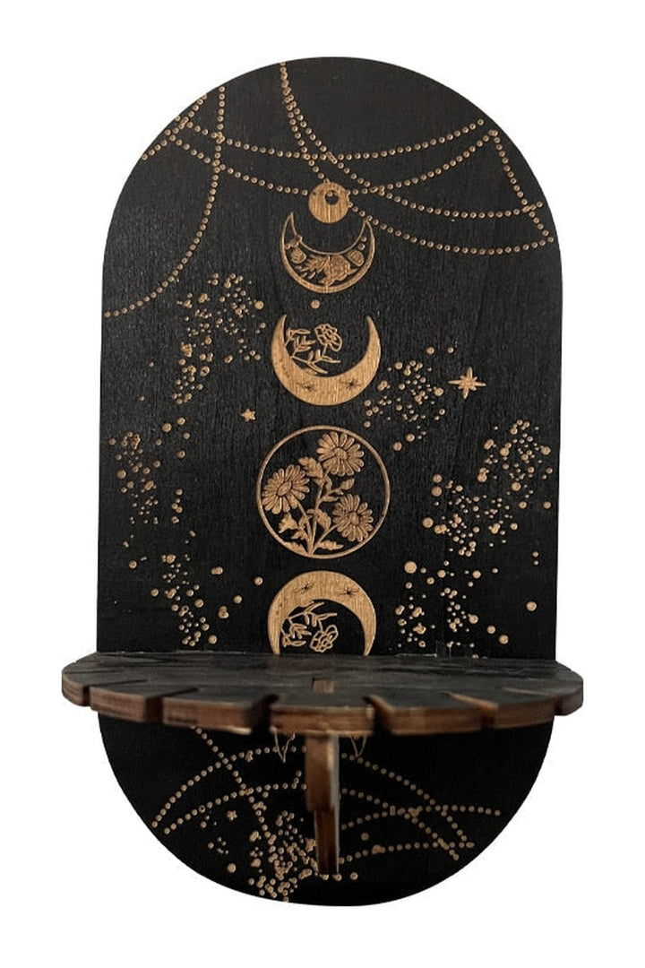 Lisslune | black hanging shelf system