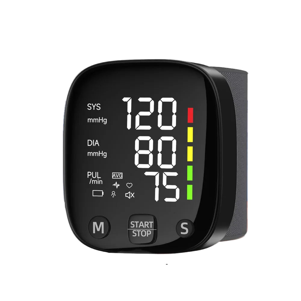 Lisslune | Rechargeable LED Wrist Blood Pressure Monitor with Voice Function – HeartGuard