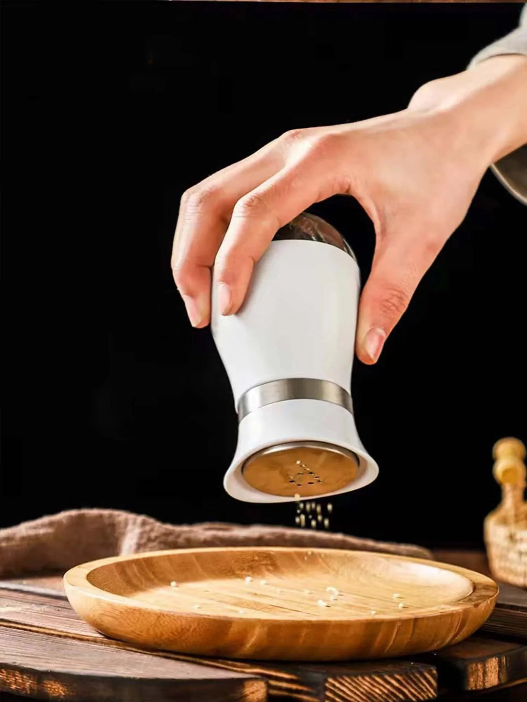 Lisslune | Elegant Stainless Steel Salt and Pepper Mill Set with Spice Dispenser