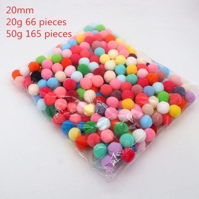 Lisslune | Colorful Spandex Pompom Craft Kit for Creative Projects