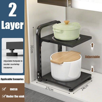 Lisslune | Easy Stack Adjustable Multi-layer Corner Rack