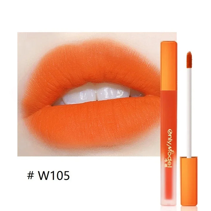 Rynx | Orange Lipstick Waterproof Long-lasting Matte Lipsticks Resilient Lipstick Velvet Lip Tint Women Cosmetics Sexy Lip Gloss Makeup
