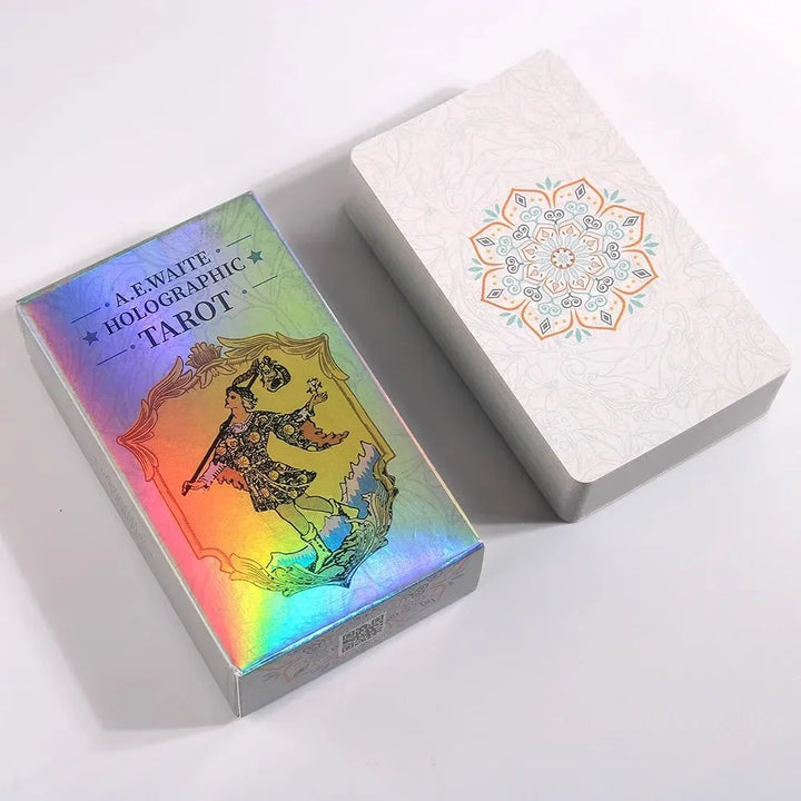Rynx | 10.3*6cm MagicSeer Rainbow Tarot Card Decks, Tarot Cards and Book Sets for Beginners, holographic Tarot Deck Board Game
