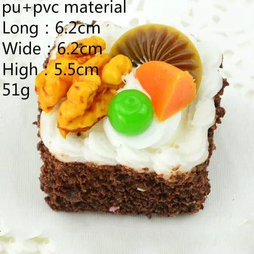 Lisslune | Realistic Faux Fruit Cake Display Model for Home Decor and Photography - 1 Piece Artificial Dessert Prop