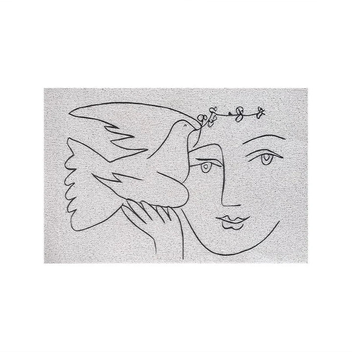 Rynx | Nordic PVC Matisse Painting Doormat Cuttable Portrait House Entrance Welcome Mat Carpet Floor Mat Outdoor Home Room Decoration