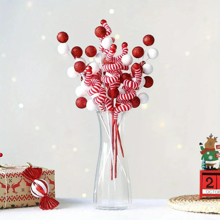 Rynx | 1/2/4 Piece Christmas Tree Candy Canes - Festive Wool Candy Roll Decoration for Christmas, New Year and Winter Holidays