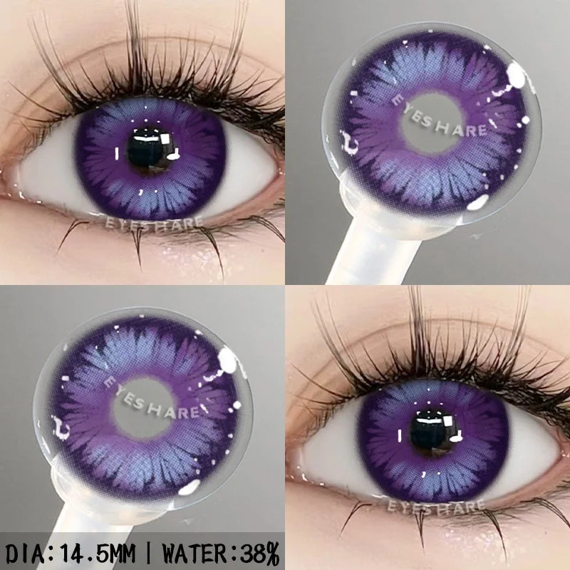 Rynx | 1 Pair purple lenses for eye color contact lenses anime pink lenses blue pupils for eyes Y2K lenses for natural eyes