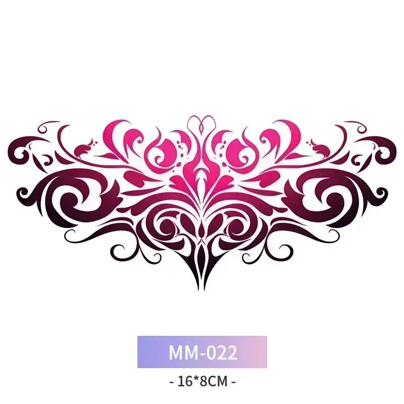 Rynx | 6-Piece Waterproof Tattoo Sticker Set Long-lasting Artificial Tattoo Girls 3D Artificial Sex Womb Tattoo for Women Temporary Abdomen섹스타투스티커 Product