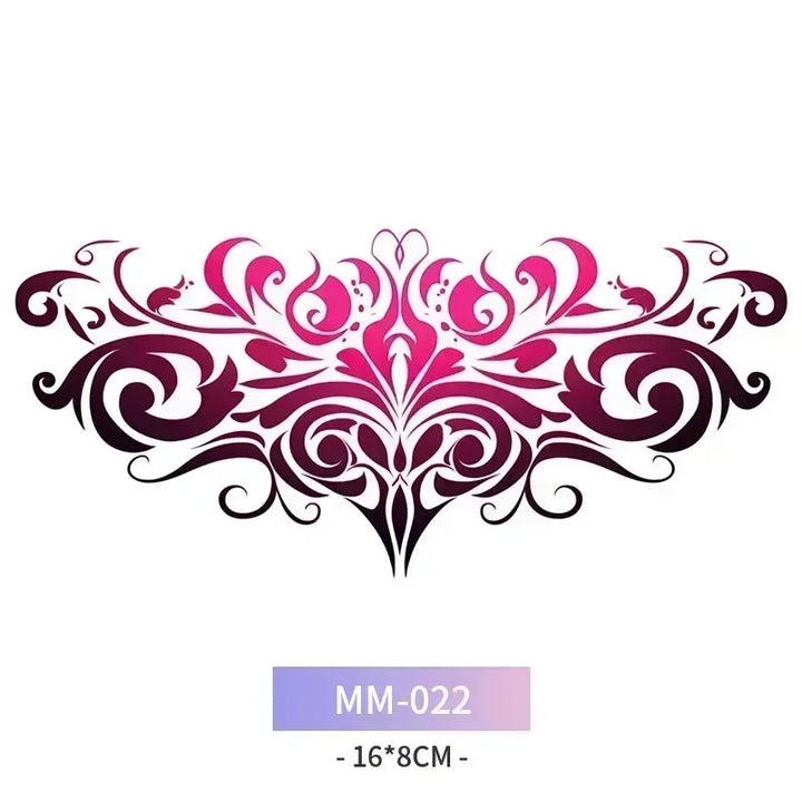 Rynx | 6-Piece Waterproof Tattoo Sticker Set Long-lasting Artificial Tattoo Girls 3D Artificial Sex Womb Tattoo for Women Temporary Abdomen섹스타투스티커 Product