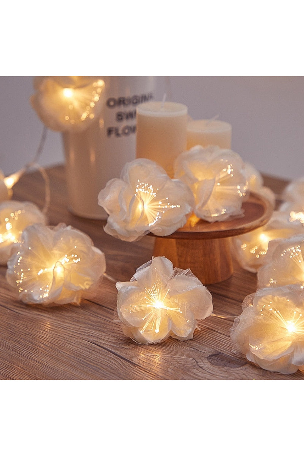 Lisslune | white rose light garland