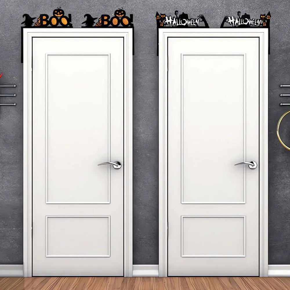 Rynx | Halloween Door Frame Decoration, Bats, Pumpkins, Spider Webs, Door and Window Corner Stickers, Halloween Home Decor