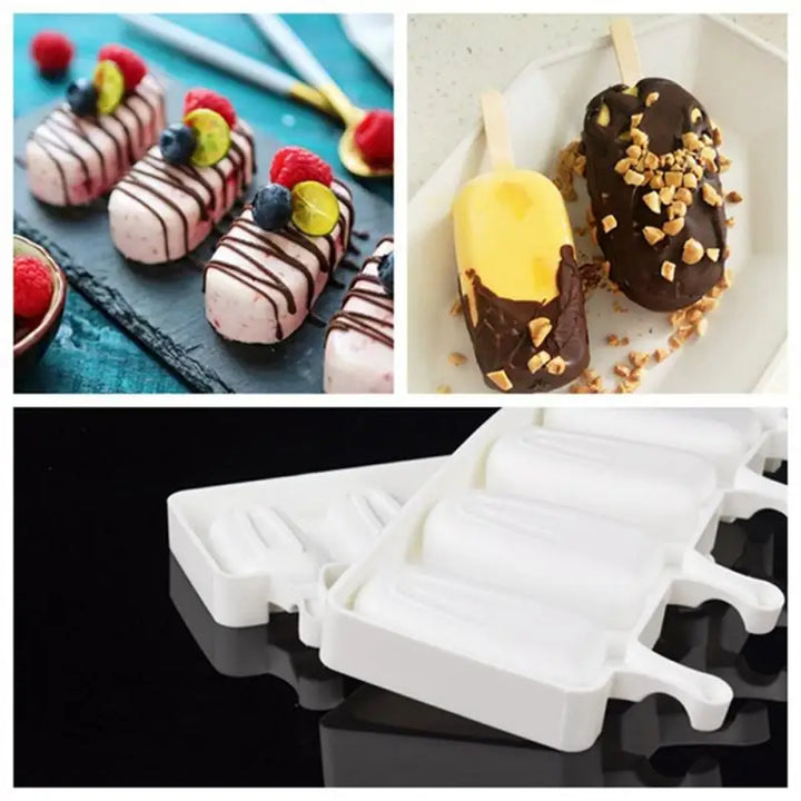 Lisslune | 4-Rack Non-Stick Popsicle Ice Cream Mold