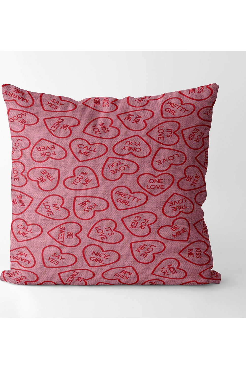 Lisslune | Pink square decorative pillowcase