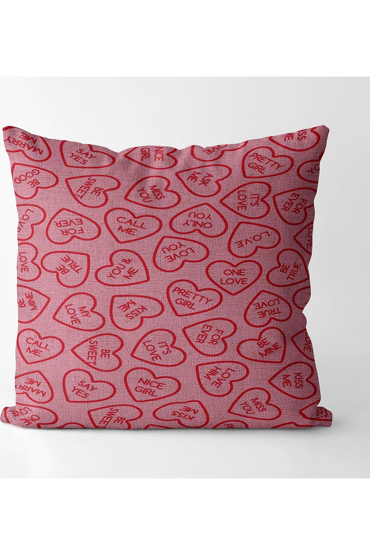 Lisslune | Pink square decorative pillowcase