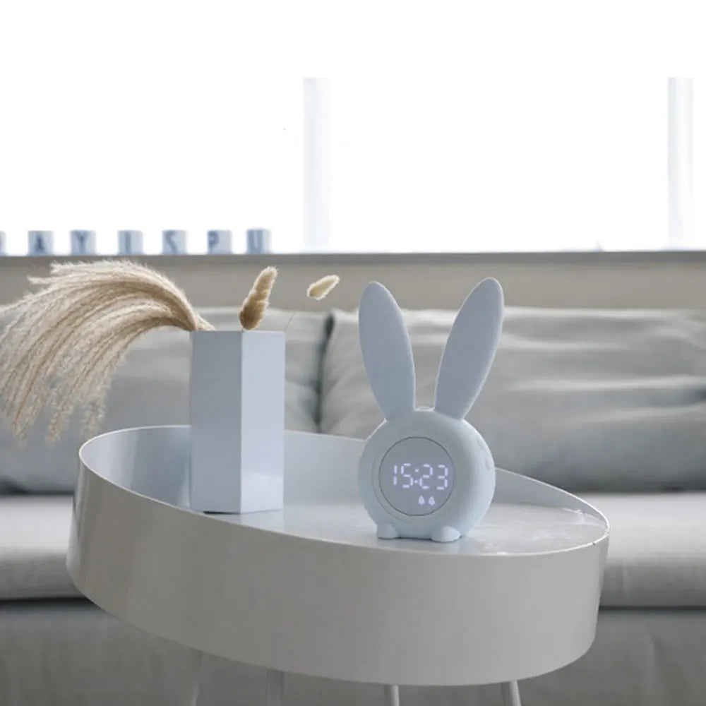 Lisslune | GlowBunny – Cute rabbit alarm clock with soft LED light and display