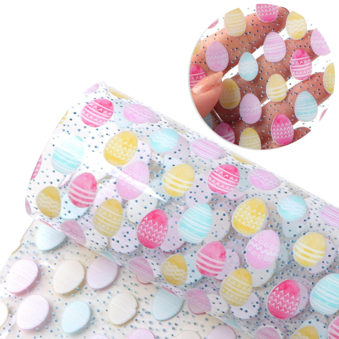 Lisslune | Bunny Egg Design artificial leather crafting sheets for creative DIY projects