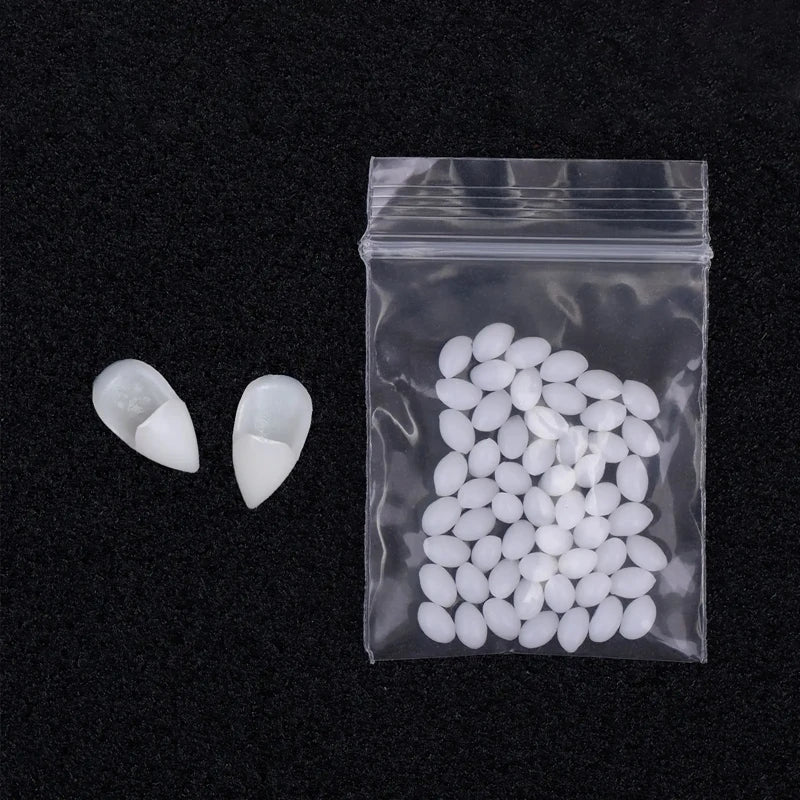 Rynx | Halloween Decoration Vampire Teeth Large Teeth Prosthetics Halloween Cosplay Props Artificial Large Teeth with Strong Glue Halloween Props
