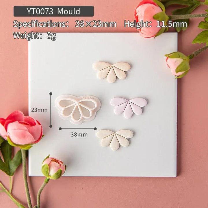Lisslune | Flower and geometric polymer clay cutters for unique earrings and jewelry creations