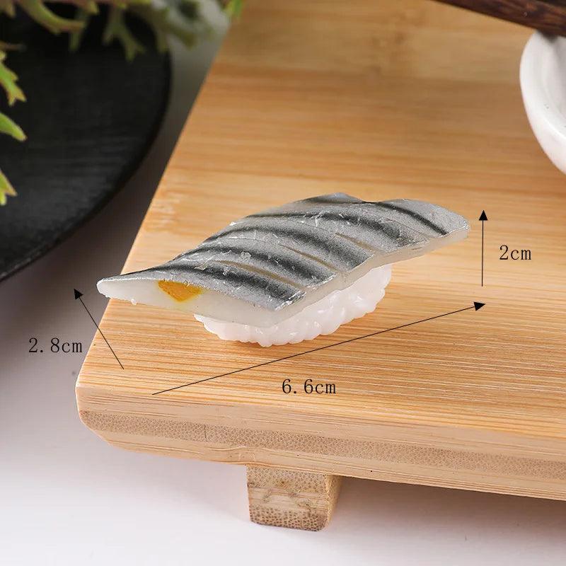 Lisslune | Realistic Artificial Sushi Set - 10pcs Decorative Japanese Rolls for Photography and Home Styling