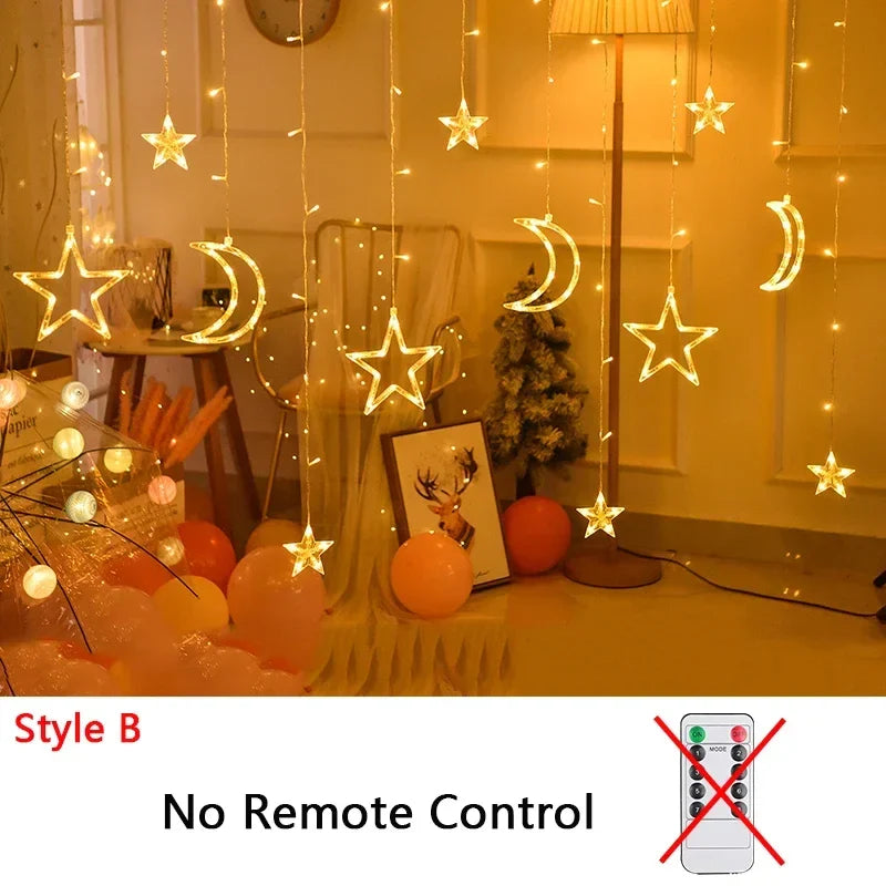 Rynx | Christmas lights 2024 light chain fairy garland curtain decoration for the holidays 2025 New Year decoration 220V/110V/battery