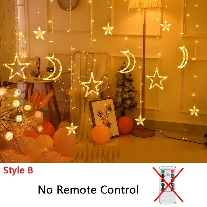 Rynx | Christmas lights 2024 light chain fairy garland curtain decoration for the holidays 2025 New Year decoration 220V/110V/battery