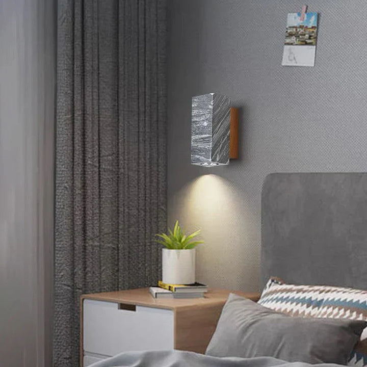 Lisslune | ZenBeam – Grey Wabi-Sabi Wall Lamp for Tranquil Ambience