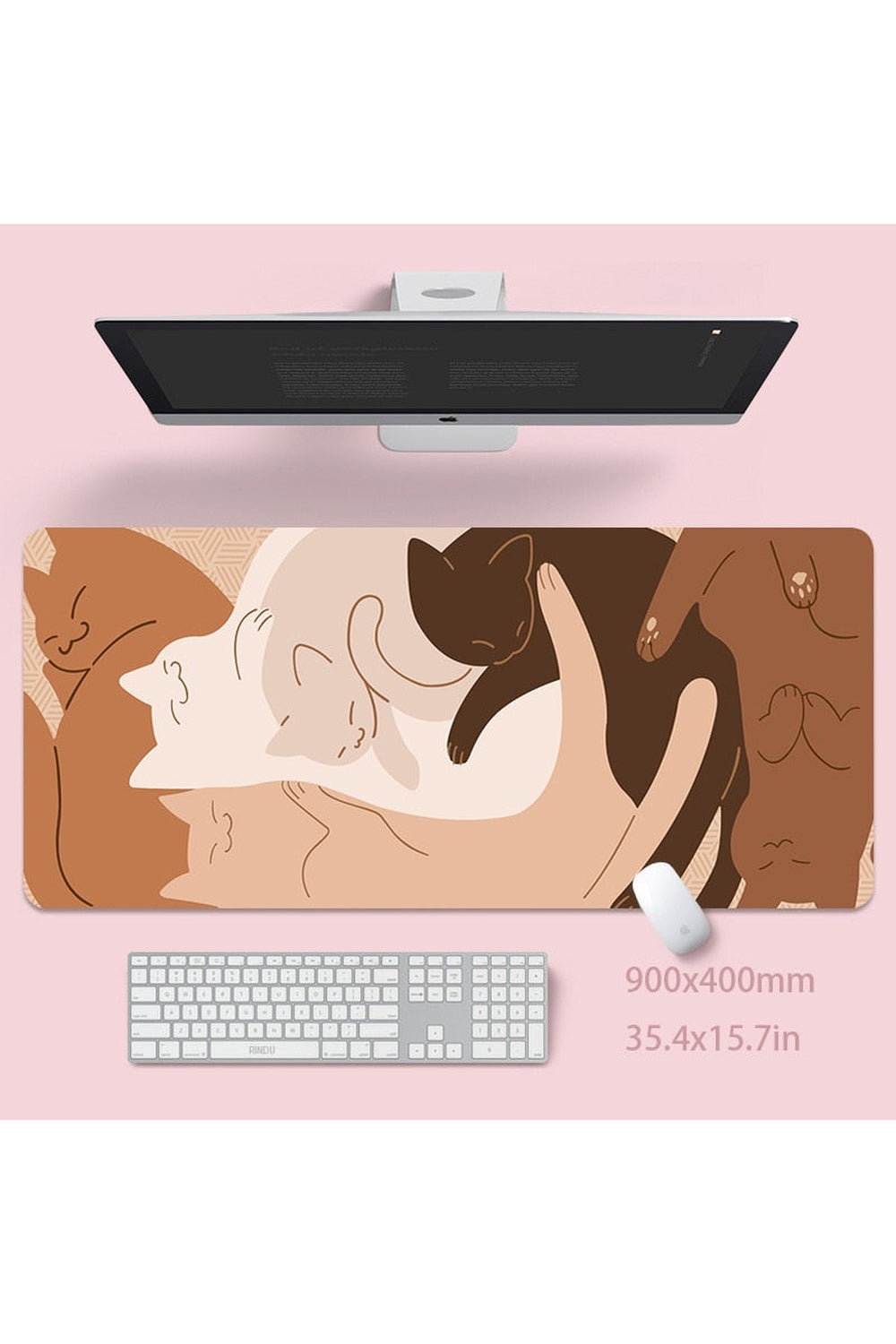 Lisslune | Cat large desk mat