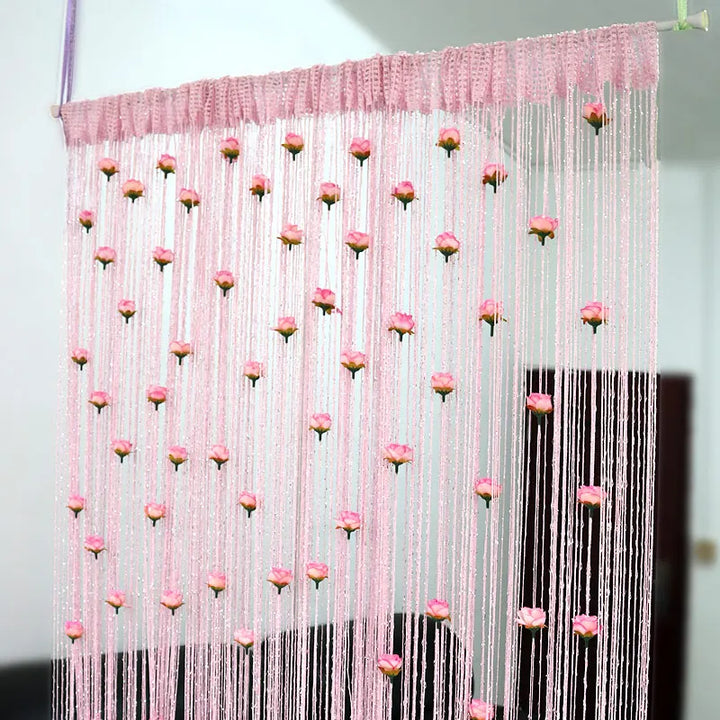 Lisslune | Floral Decorative Hanging Room Divider Curtain