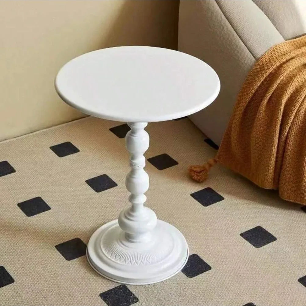 Rynx | Vintage Coffee Table Living Room Side Table American Small Round Desk Bedroom High-Quality Nightstand Furniture Ornaments