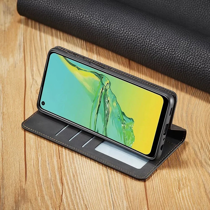 Lisslune | Samsung Case: Magnetic Leather Bag for Stylish Protection