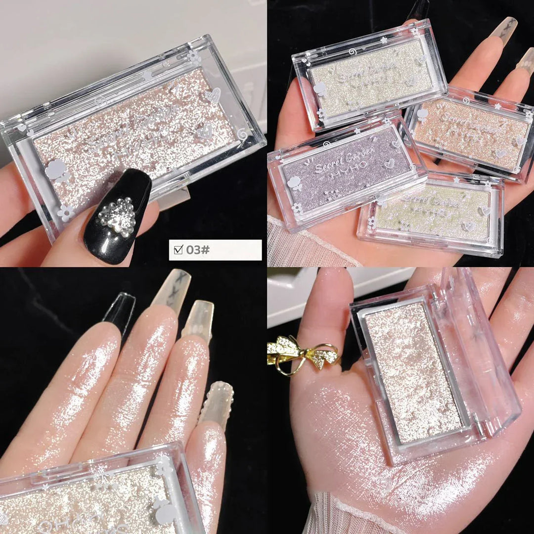 Rynx | Mashed Potatoes Texture Glitter Eyeshadow Long-lasting Waterproof Shimmer Eye Shadow Makeup Pearl Eyeshadow Pigment Korean Makeup