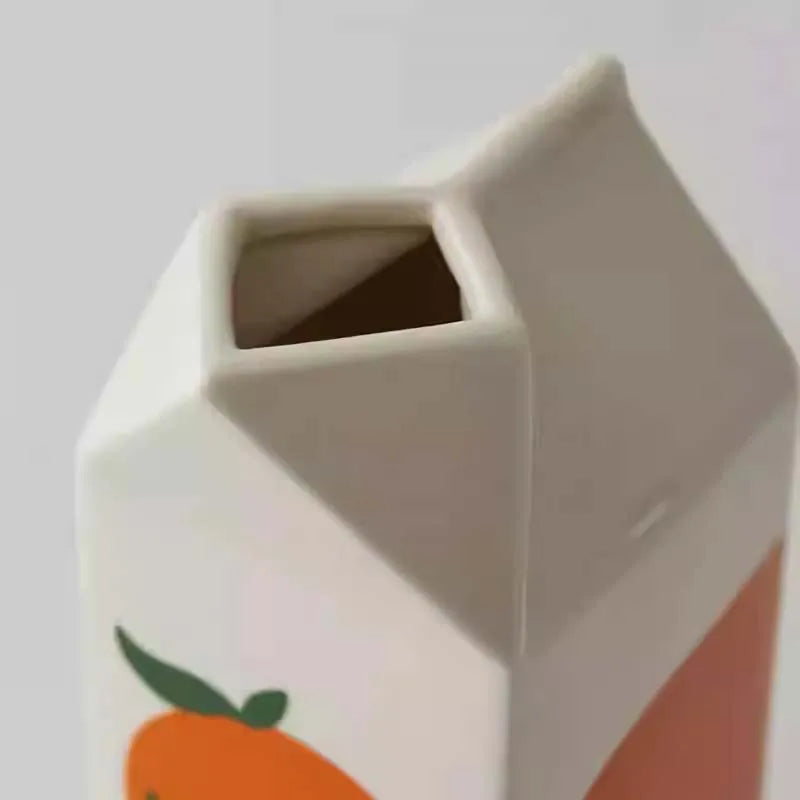 Lisslune | PlayfulBlooms - Orange Juice Cardboard-inspired Vase