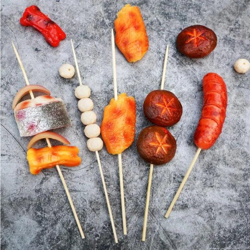 Lisslune | Realistic Barbecue Simulation Skewers for Creative Cooking Displays and Fun Play