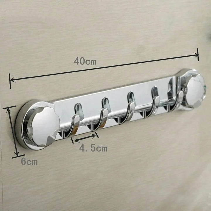 Lisslune | Stylish Silver Suction Hooks for Effortless Bathroom and Kitchen Organization