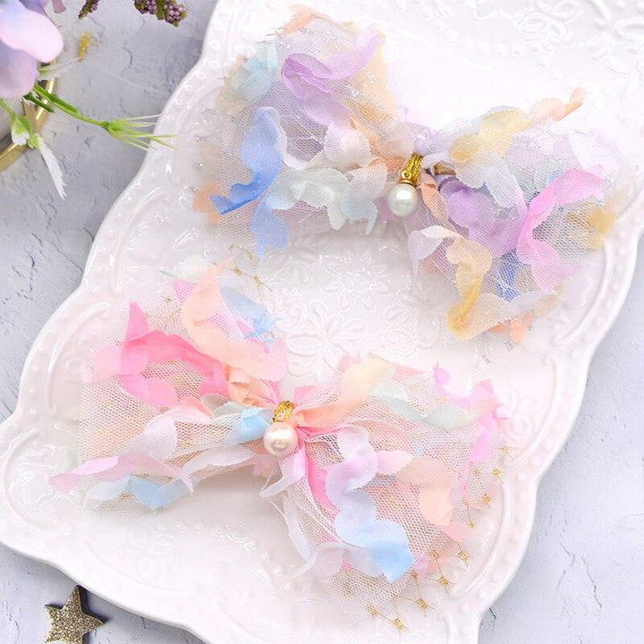 Lisslune | Vibrant Rainbow Mesh Ribbon Set: Essential Craft Supplies for DIY Projects and Events
