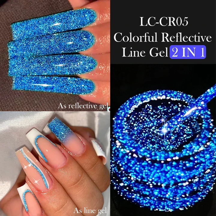 Rynx |5ML Aurora Cat Magnetic Liner Gel Nail Polish Sparkling Paint Gel Nail Polish Semi Permanent UV Gel Lines French Nail Art